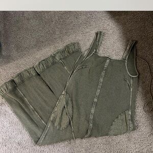 Free People Olive Green Jumpsuit